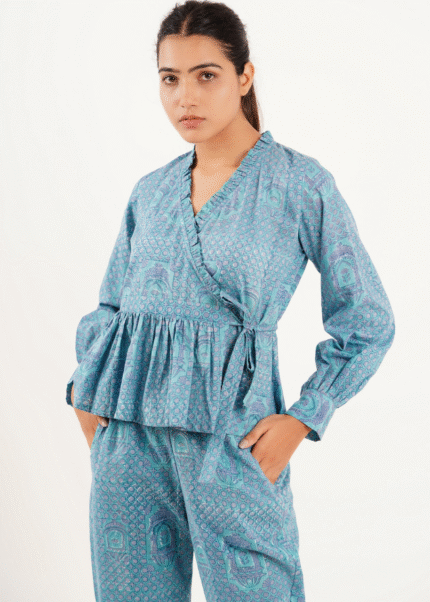 Blue Jharokha Co-Ord set