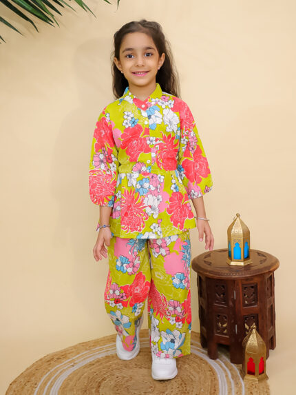 Green Floral Printed Co-ord Set