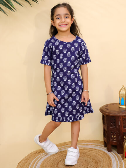 Indigo Printed Dress