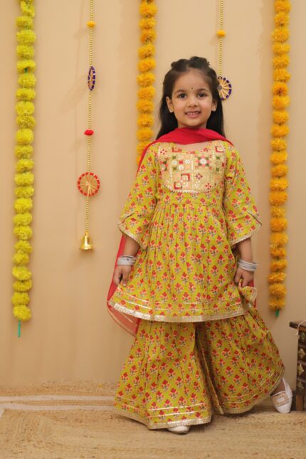 Mehendi Green Festive Sharara Set