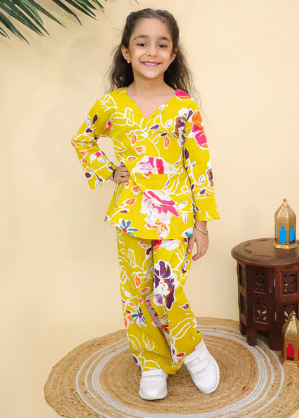 Yellow asymmetrical Co-ord Set