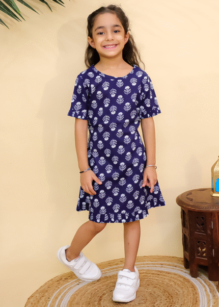 Indigo Printed Dress