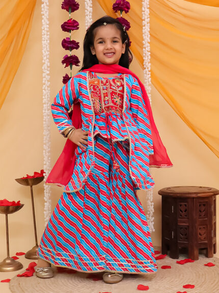 Festive Leheriya Gharara Set