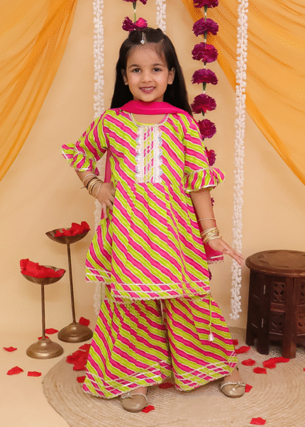 Leheriya Printed Sharara Set